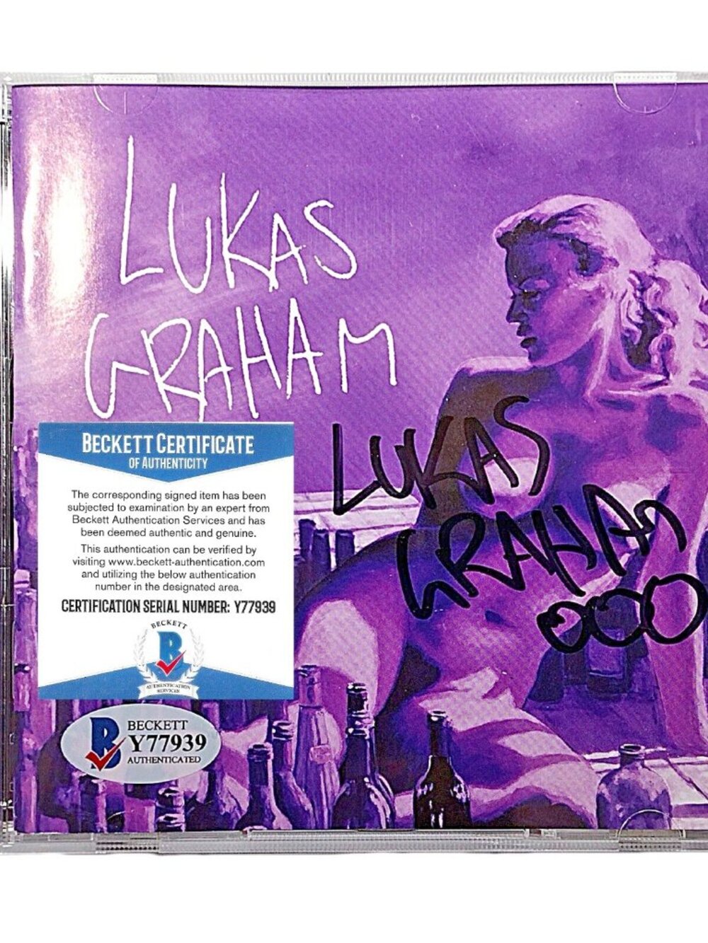 Lukas Graham Signed 3 The Purple Album CD Beckett BAS COA